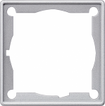 1-gang intermediate frame 55x55mm for devices with central plate 51x51mm, aluminum-metallic, DELTA vita 5TG1160 | 4001869233338