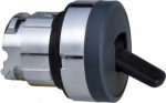 Head for selector switch, Harmony XB4, XB5, black 22mm 2 position spring return ZB4BD48 | 3389110889369
