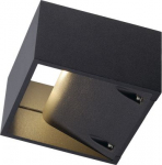 LOGS WALL LIGHT, square, anthracite, 6W LED, 3000K, IP44 232105 | 4024163131353