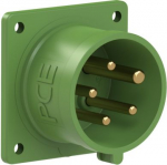CEE-flanged plug 5x16A (3P+N+PE) 10h IP44 green 70x70 615-10 | 9003399739996