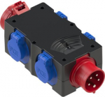 Distribution box 5x16A, 400V 6f IP44 ST.ANTON, black 4xSSD 9438002 | 5902082014706