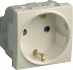 2P+T Schuko socket 45x45 16A 250V RAL 9010 L4746 | 4012740888134