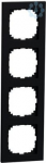 Frame, 4-gang, matte black, Merten M-Pure MEG4040-3603 | 4042811232146