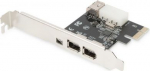 Digitus | IEEE 1394a Interface Card, PCI express, 4 Port 1x ext. 1394mini, 2x ext./1x int. 1394a Ports | DS-30201-5 DS-30201-5 | 4016032442592