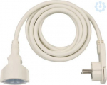 Extension cable, 1-socket, 3m H05VV-F 3G1,5 white, IP20 1168980230 | 4007123644568
