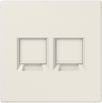 Centre plate 2x modular jack, ivory, LS LS1969-2WE | 4011377177963