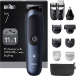 Braun 11in1 Grooming Kit | All-in-One Series 7 AIO7540 | Cordless | Number of length steps 14 | Black/Blue AIO7540 | 8700216429016