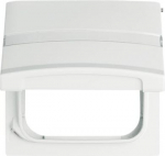 Intermediate Ring with labelling field with Hinged Lid Cover plates Busch-Duro 2000&reg; SI and Reflex SI alpine white - Allwetter 44 (IP 44) 2CKA001710A1878 | 4011395872505