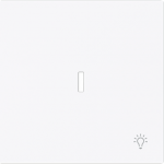 With >Light< icon. As cover for flush-mounted 1gang 1way, 1gang 2way switch, intermediate switch, push-button and control switch 1gang 2way. 2CKA001751A3373 | 4011395320365
