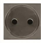 Color: Anthracite.   Rated voltage: 250 Vac.   Rated current: 16A.   Type C: 2P (non earthed).   Shuttered for child safety.   Screw terminals.   Size: 2 modules. 2CLA220300N1801 | 8427238068442