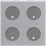 Color: Silver.   Cover plate for free@home sensors and sensor/actuators with 2-gang sensors code: SU-F-2.0.PB.1, SSA-F-2.1.PB.1, SSA-F-2.2.PB.1, SDA-F-2.1.PB.1 and SBA-F-2.1.PB.1.   Included: 4 buttons without symbol.   Size: 2 modules. 2CLA222640N13 ...