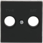 Color: Soft Black   Cover plate for TV outlet code: 8151.3, 8150.7 & 8150.8 2CLA855010A1501 | 8427238136110