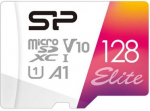 Silicon Power | microSDHC UHS-I Memory Card | Elite | 128 GB | microSDHC/SDXC | Flash memory class 10 SP128GBSTXBV1V20SP | 4713436128649
