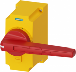 Accessory for 3KF size 5 Direct operating mechanism, red/yellow Can be locked in OFF position with three padlocks Comprehensive accessories for increased flexibility. From bridging bars through auxiliary switches to various drives, fourth poles or co ...