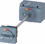 door mounted rotary operator standard IEC IP65 with door interlocking accessory for 3VA2 100/160/250 Manual operating mechanisms for 3VA molded-case circuit breakers. For easy operation of the molded-case circuit breaker 3VA - front operating mechani ...