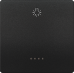 1-gang rocker with light symbol, with window, 68x68mm, anthracite, DELTA style 5TG7141-0AC21 | 4001869583471