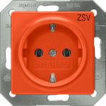 Socket outlet cover, with labeling "ZSV", 55x55mm, DELTA i-system, orange 5UH1200 | 4001869287652