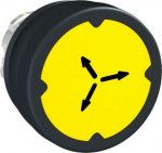 Head for push button, Harmony XB4, metal, flush, yellow, 22mm, spring return, for harsh environment, ZB4BC58009RA | 3606480444678