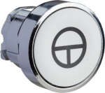 Head for non illuminated push button, Harmony XB4, white flush pushbutton &Oslash;22 mm spring return "T" ZB4BA145 | 3389110841985