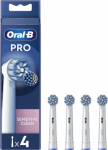 Oral-B | Replaceable toothbrush heads | EB60X-4 Sensitive Clean Pro | Heads | For adults | Number of brush heads included 4 | White EB60X-4 | 8006540847961