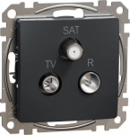 TV/R/SAT Socket intermediate 10db, Anthracite, Sedna SDD114488 | 3606481467447