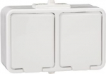 2-gang socket outlet, IP44, white, Cedar W1103020121 | 5904093445265