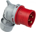 CEE Industrial plug angled 4x16A (3P+PE) 6h IP44 TT TWIST red/grey 8014-6TT | 9003399581281