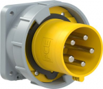 CEE-flanged plug 5x63A (3P+N+PE) 4h IP67 POWER TWIST yellow 635-4 | 9003399215193