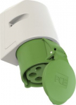 Wall mounted socket 5x32A (3P+N+PE) 10h IP44, green 125-10 | 9003399022678