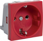 2P+T Red Schuko socket 45x45 16A 250V RAL 3003 L4746R | 4012740888141