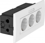 Rozetes komplekts priek&scaron; 3-viet., Modul45 balta SDE-RW D0RW3B 6119433 | 4012195926740