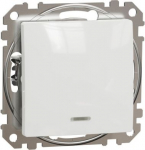 Two way switch 10AX white with blue locator LED Sedna Design SDD111106L | 3606481478115