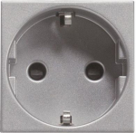 N2288 PL Socket outlet, silver, 2 modules Zenit 2CLA228800N1301 | 8427238069814