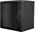 Lanberg | Rack cabinet 19" double-section wall-mount 12U/600x600 (flat pack) | WF02-6612-10B | Black WF02-6612-10B | 5901969403947