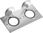 FLOOR RECTANGULAR DOUBLE GANG RECEPTACLE BRUSHED STAINLESS STEEL 089702 | 3245060897024