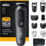 Braun 11-in-1 Grooming Kit | All-in-One Kit Series 5 AIO5560 | Cordless | Number of length steps 14 | Grey/Black AIO5560 | 8700216429238
