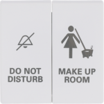For flush-mounted switch 2g 1w, 2g push switch. DO NOT DISTURB MAKE UP ROOM 2CKA001751A3023 | 4011395129197