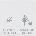 As cover for flush-mounted rocker control switch insert, DND/MUR. DO NOT DISTURB MAKE UP ROOM 2CKA001751A3209 | 4011395282724