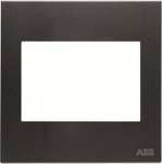 Color: Anthracite   Size (height x width): 90 x 90 mm   Mounting plate code suitable for 60 mm screw distance boxes: N2573.9.   Flush mounting boxes code: 1099. 2CLA257300N1802 | 8427238135663