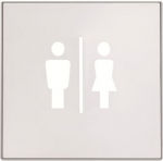 Cover for signaling light with white diffuser and "WC" symbol for LED lights code: 8180.1, 8180.2 & 8181.5 2CLA858110A1001 | 8427238193649