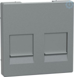 Schneider Electric Merten System M MEG4562-0460 in color aluminium is a central plate for modular jack connector. This central plate belongs to M-Arc, M-Elegance, M-Plan, M-Plan glass, M-Smart, M-Star, System M aesthetic group. The device's fixing mo ...