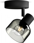 Ceiling/wall spotlight Sleet, E14, 1x25W, IP20, black 929004106501 | 8720169299573