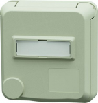 Panel mounted socket Cepex with labelling field 32A, 3P, 6h, 230V, IP54, pearl white 4847 | 4015394314981