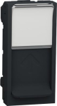 Cover plate, 1xRJ45, S-One, 1 module, straight, with shutter, anthracite, New Unica NU941054 | 3606489466954