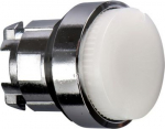 Head for illuminated push button, Harmony XB4, metal, white projecting, 22mm, spring return, BA9s bu ZB4BW11 | 3389110889741