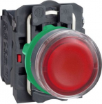 Illuminated push button, Harmony XB5, plastic, red flush, 22mm, spring return, 1NO + 1NC, 220...240V XB5AW3445 | 3389110904161