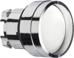 Head for illuminated push button, Harmony XB4, metal, white recessed, 22mm, spring return, high guar ZB4BA16 | 3389110887914