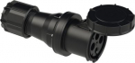 CEE connector 4x125A (3P+PE) 6h IP67 POWER TWIST with cap black 244-6XS | 9003399496004