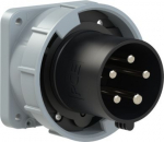 CEE-flanged plug 5x63A (3P+N+PE) 7h IP67 POWER TWIST black 635-7 | 9003399072208