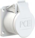 CEE flanged socket 2x16A 12h 42VAC 50/60Hz IP44/IP54 TWIST white 54x60 382-12F9V | 9003399308789